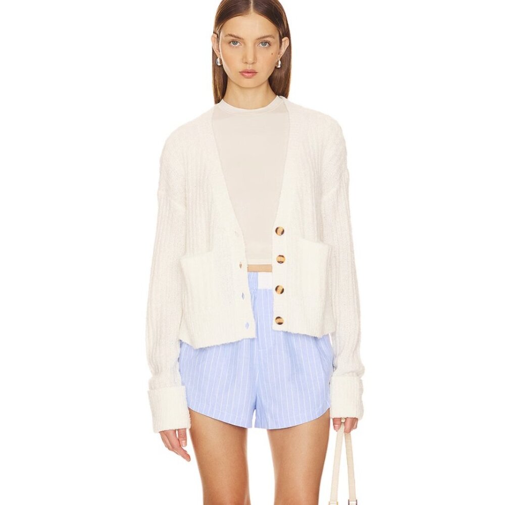 Caroline Cardigan Lovers and Friends in Ivory via Revolve